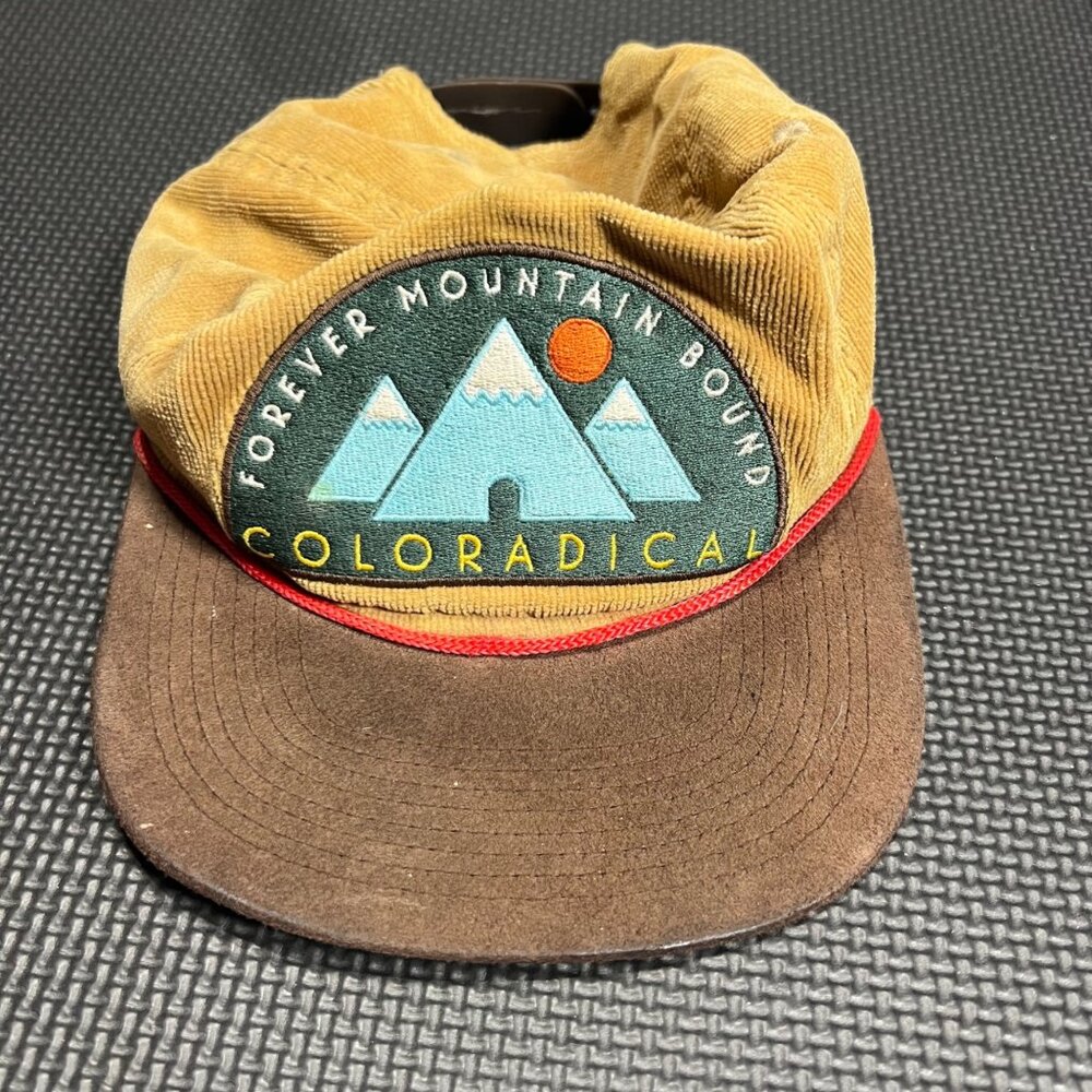 Forever Mountain Bound Coloradical Corduroy Hat With Brown Brim & Patch Snapback